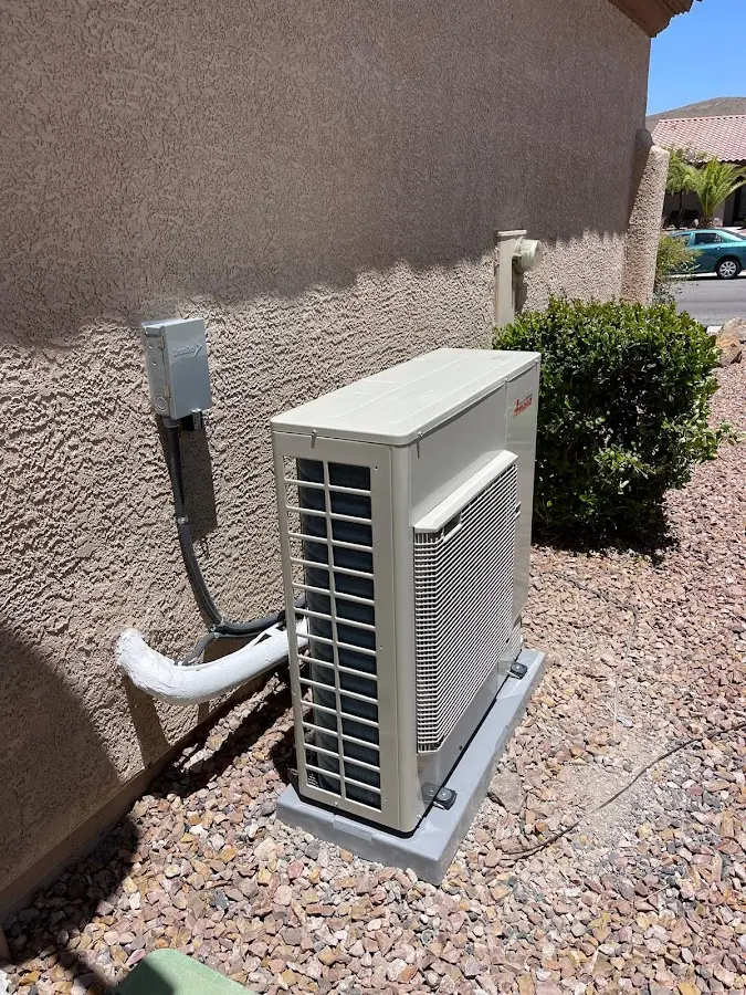 Residential air conditioning condenser unit in Guymon